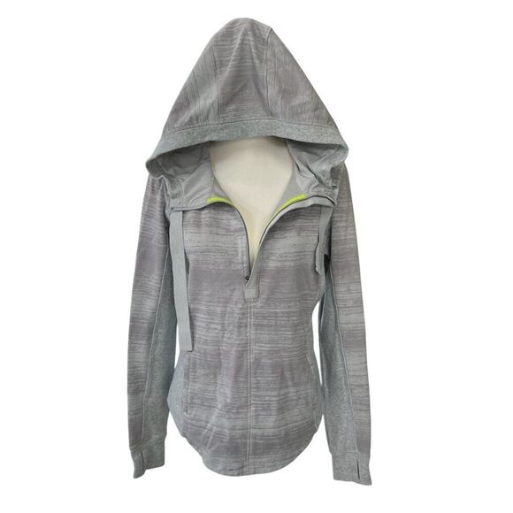 Lululemon Post Sweat Pullover Righteous Stripe Light Grey Pullover Hoodie Size 8 - Picture 1 of 9
